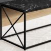 Table, Rectangular, Marble Look Contemporary & Modern - Black - Image 5