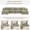 Modern Sofa Modular Sofa Couch Upholstered Corduroy L - Shape Sectional Sofa, Side Storage Pockets For Living Room - Brown - Image 16