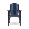 Outdoor Weather Resistant Acacia Wood Adirondack Dining Chairs Set (Set of 2) - Navy Blue - Image 5