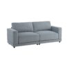 Modern Square Arm Sofa With Soft Velvet Upholstery, Deep Cushions, Sturdy Legs - Gray - Image 7