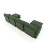 Elegant Four Seater Sofa With Movable Ottoman Lumbar Pillow Frame - Green - Image 23