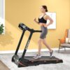 Folding Electric 3.5Hp Treadmill With Incline Medium Running Machine Motorised LCD Gym 330Lbs Folding Treadmill Electric Motorized Power 14.8Km / H Running Fitness Machine Gym - Black - Image 2