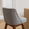 Counter Height Swivel Barstools, 26'' H Seat Height Upholstered Bar Stools (Set of 2), Fabric - Gray - Image 8