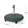 Wheelie - Round Umbrella Base With Stainless Steel Holder - Green - Image 3