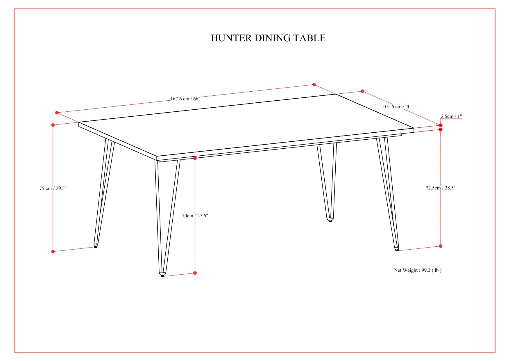 Hunter - Dining Table - Brown - Image 3