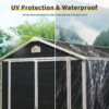 Resin Outdoor Storage Shed Kit Perfect To Store Patio Furniture - Black - Image 5