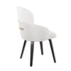 Dahlia - Contemporary Dining Chair (Set of 2) - Black / Cream - Velvet - Image 4