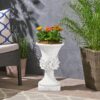 Garden Durable Urn Planter - Antique White - Image 2