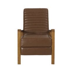 Manual Club Recliner - Light Brown