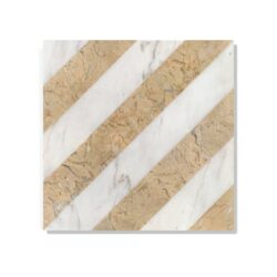 Waterjet Polished Marble Tile For Floor And Wall Stone - White / Gold