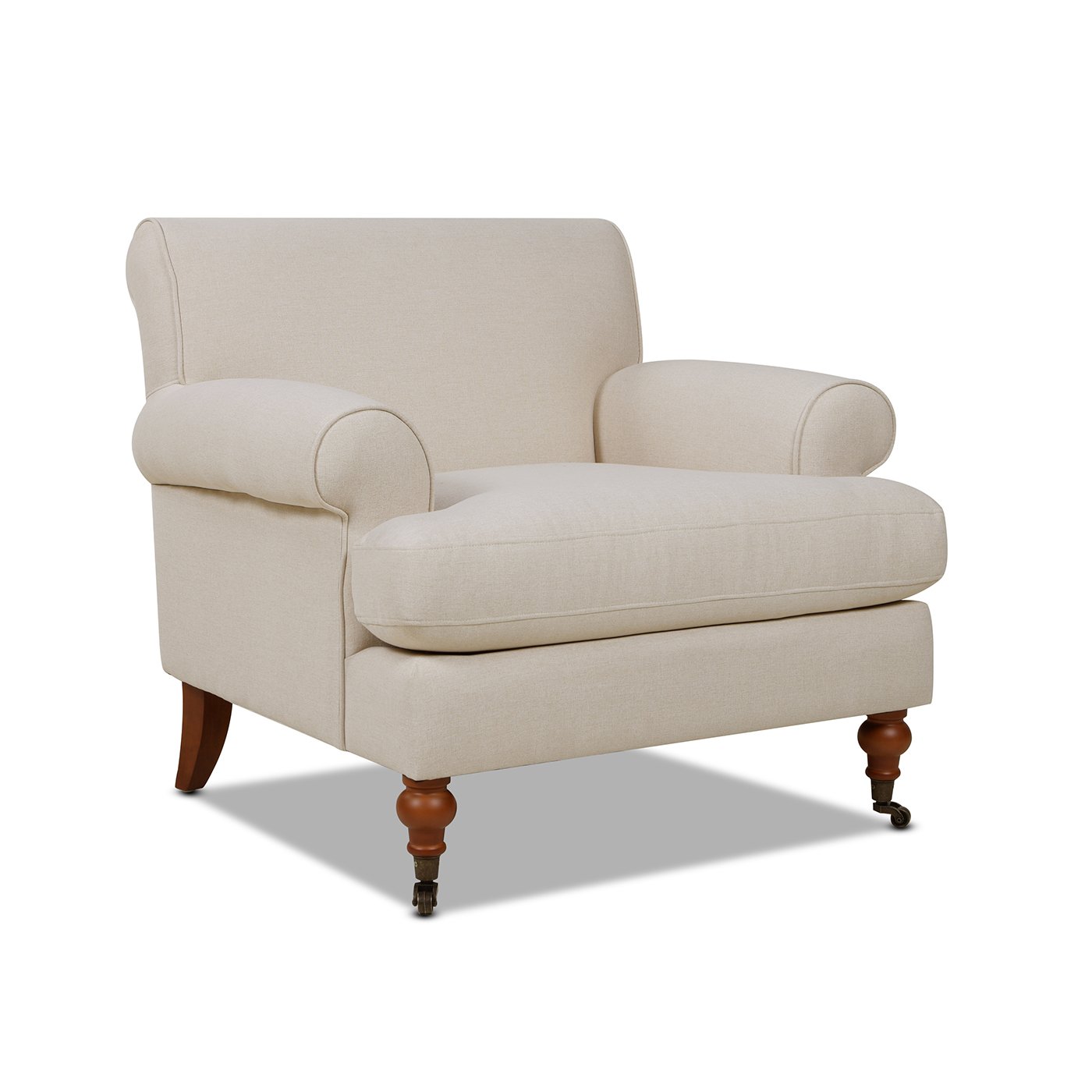 Alana Lawson - Accent Arm Chair Metal Casters - Sky Neutral Beige - Image 8