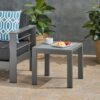 Contemporary Cape Coral Side Table With Frosted Glass Top - Gray - Image 2