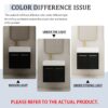Modern Wall Mounted Bathroom Vanity, Thick Edged Resin Sink And Storage Rack Plywood - Black Chestnut - Image 9