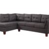 Dalia - Linen Modern Sectional Sofa With Left Facing Chaise - Dark Gray - Image 8