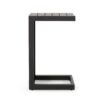 Aluminum Outdoor Side Table, C Shaped End Table, Outside Small Table For Patio - Black - Image 7