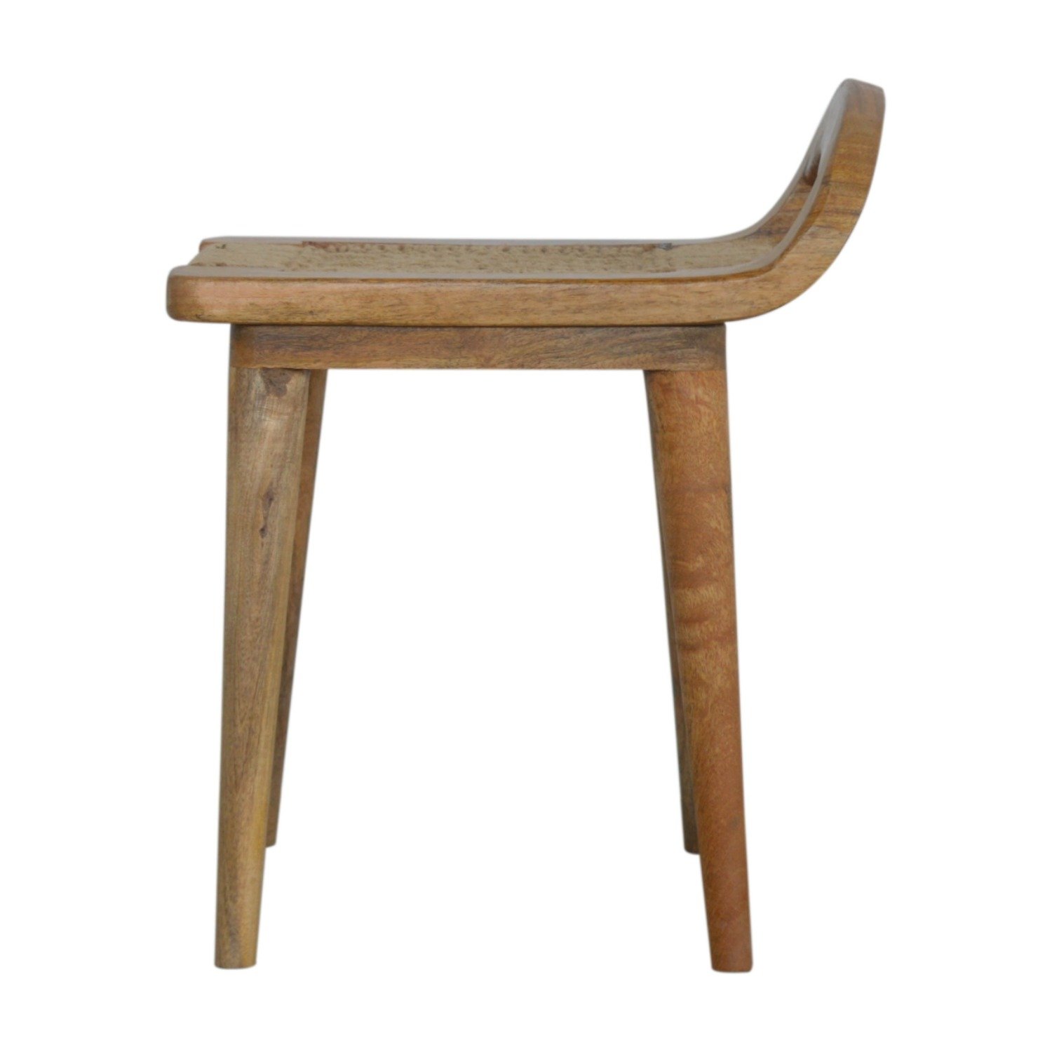 Woven Raised Back Stool - Oak - Image 10
