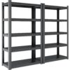 Industrial Metal 5 Tier Storage Shelves, Adjustable Heavy Duty Garage Shelving Unit - Brushed Nickel - Image 22