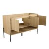 Minimalist 48" Freestanding Bathroom Vanity With 3 Soft Close Cabinet Doors - Oak - Image 10