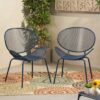 Elba - Contemporary Chair Set For Outdoor Relaxation - Navy - Image 2