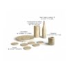 Luxury Natural Marble Dining Room Accessories Set, Genuine Marble, 10 Piece Set - Glod Yellow Beige - Image 3