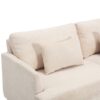 Mid Century Modern Chenille Fabric Loveseat Sofa With Brown Wood Feet, 2 Seat Upholstered Couch For Living Room And Bedroom - Beige - Image 19
