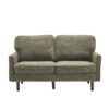 Mid Century Modern Loveseat Sofa With USB Ports, Removable Pillow Cover - Green - Image 9