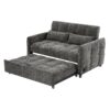 Loveseat Sofa Pull Out Sofa Bed Tufted Sleeper Sofa With An Adjustable Backrest, 3 USB Ports And 2 Lumbar Pillows For Living Room - Gray - Image 18