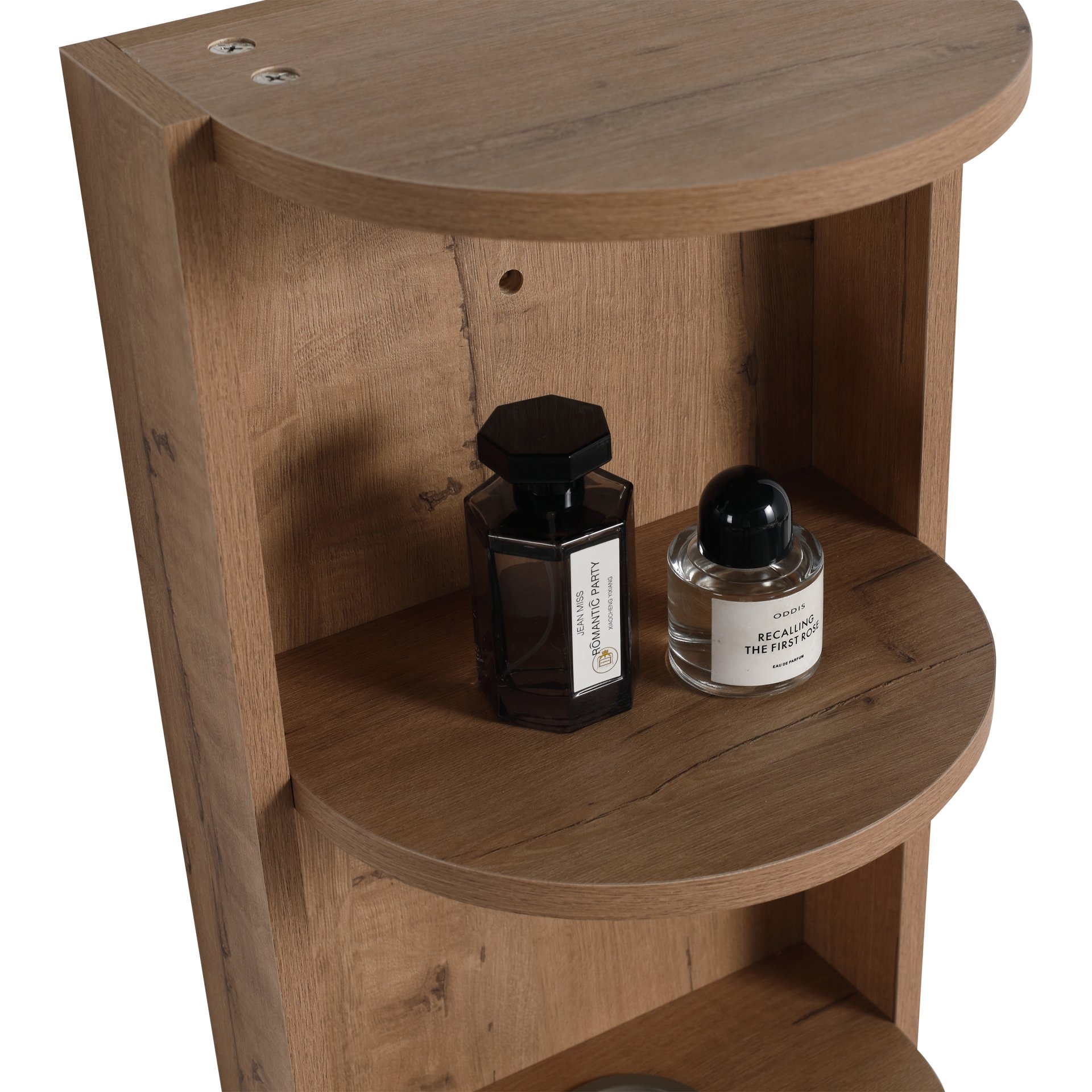 Modern Bathroom Wall Mounted Storage Rack With Floating Design - Imitative Oak - Image 14