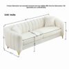 Oversized Sofa, 3 And 3 Seater, Tufted Couch For Living Room - Beige - Image 3