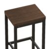 Modern Design Long Dining Table Set With 3 Stools - Dark Brown - Image 10