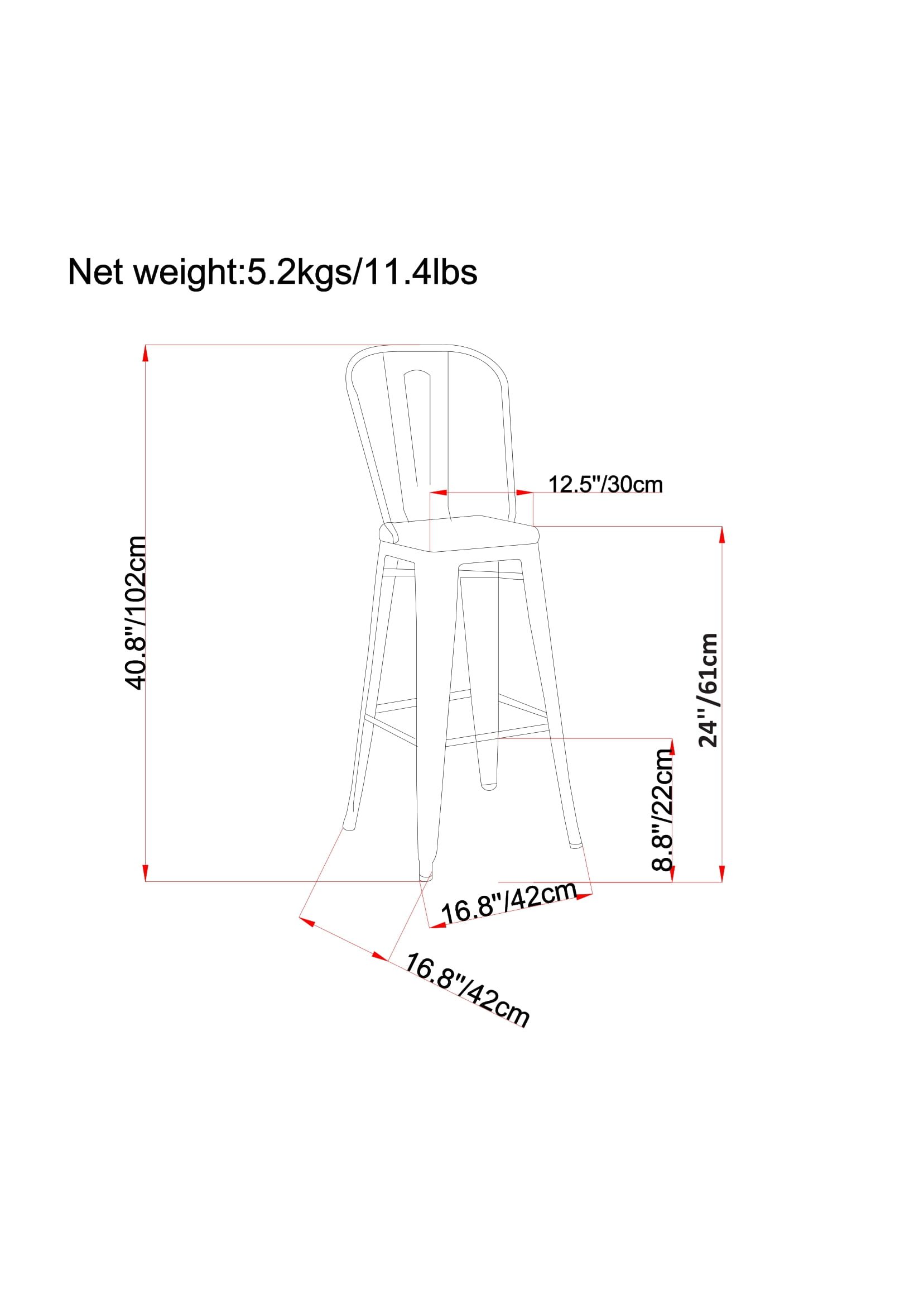 Fletcher - Metal Counter Height Stool (Set of 2) - White - Image 6