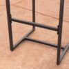 Outdoor Rattan Bar Chair With Metal Legs - Black - Image 4