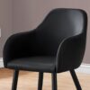 Dining Chair, Side, Upholstered For Dining Room (Set of 2) - Black - Image 10