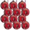 Christmas Ball Ornaments, Glass Decorative Hanging Ball Christmas Tree Ornaments, For Holiday Party Decorations (Set of 12) - Red - Image 2