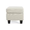 Springfield - Ottoman Contemporary Design Fabric Birch Wood Legs - Beige - Image 6