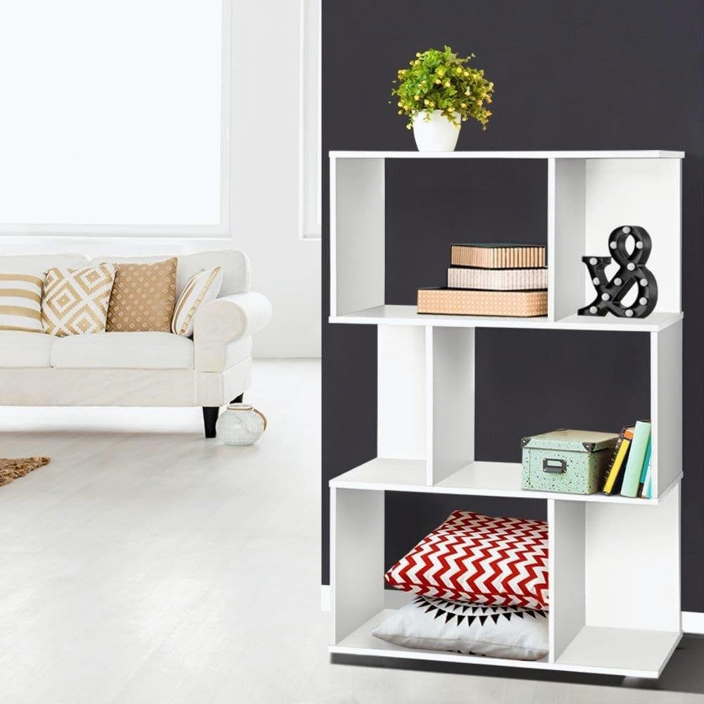 3 Layer Simple Household Bookshelf - Cream White - Image 5