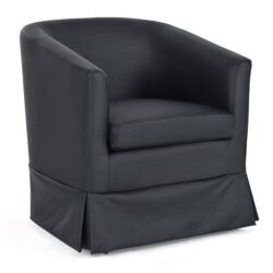 27.36" Wide Swivel Chair - Black