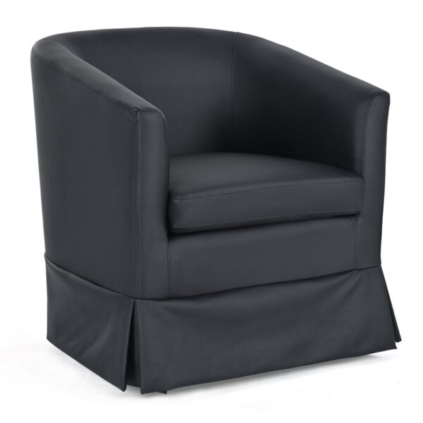 27.36" Wide Swivel Chair - Black