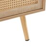 41.34" Rattan Coffee Table, Sliding Door For Storage, Solid Wood Legs, Modern Table For Living Room - Natural - Image 12