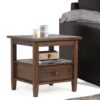 Warm Shaker - End Table - Distressed Charcoal Brown - Image 7