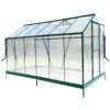 6.3'x12.2'x7' Polycarbonate Greenhouse, Heavy Duty Outdoor Aluminum Walk-In Green House Kit With Rain Gutter, Vent And Door For Backyard Garden - Green - Image 15