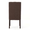 Elegant Tufted Dining Chair (Set of 2) With High Backrest - Dark Brown - Image 11