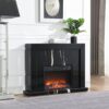 Drisana - Mirrored Fireplace - Black - Image 5