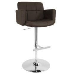 Stout - Contemporary Adjustable Barstool With Swivel - Brown