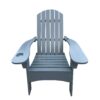 Outdoor Or Indoor Wood Adirondack Chair With An Hole To Hold Umbrella, On The Arm - Gray - Image 4