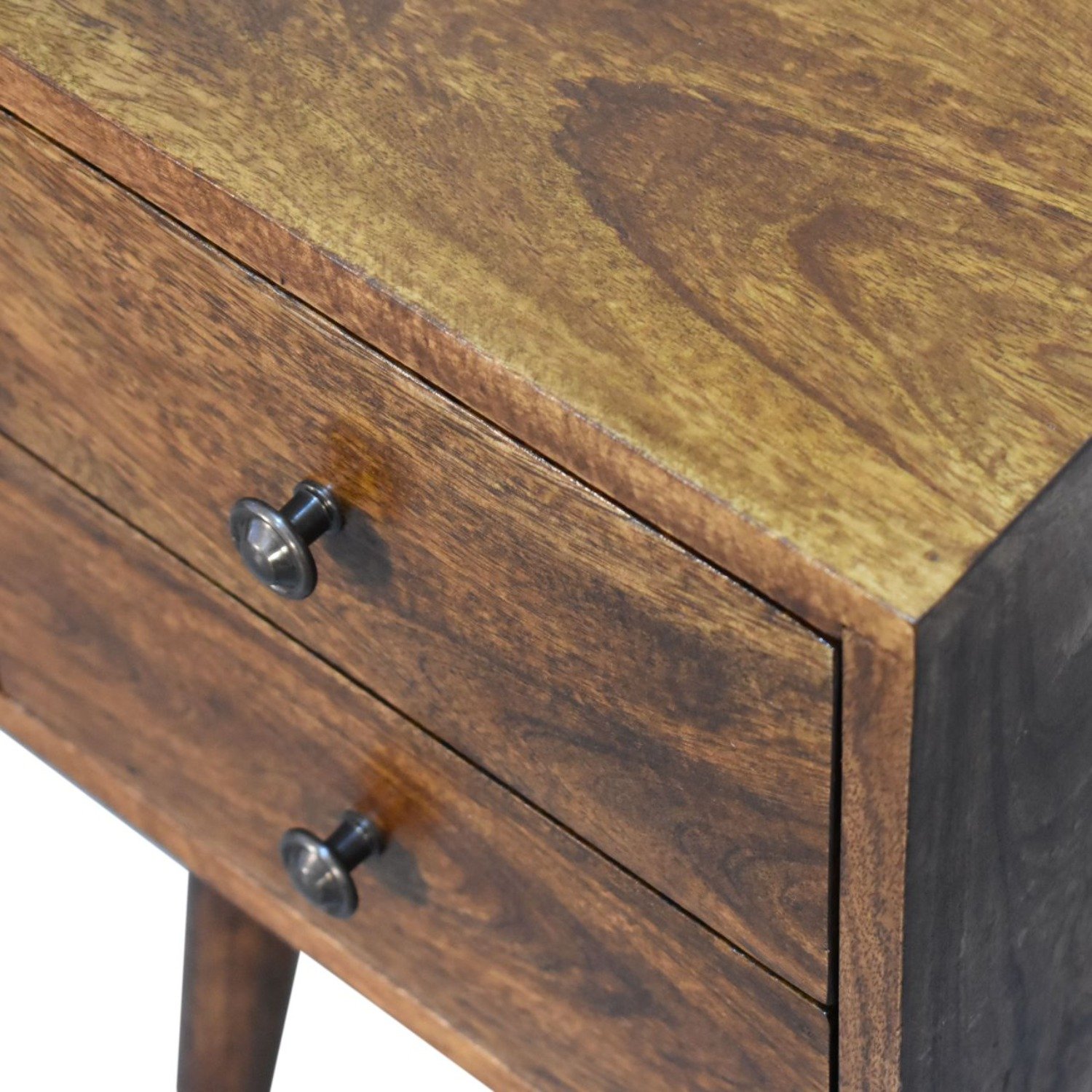 Mini 2 Drawer Nightstand - Chestnut - Image 7