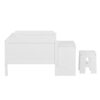 Twin Size Daybed With Storage Shelves And Lockers, Multi Functional Bed With Study Desk And Matching Stool - White - Image 7