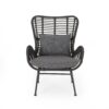 Outdoor Wicker Club Chairs With Cushions (Set of 2) - Gray - Image 7