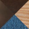 Dakota Charlotte - 5 Piece Contemporary Dining Set - Espresso / Blue - Image 5