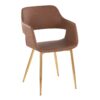 Margarite - Contemporary Dining / Chair (Set of 2) - Gold / Brown - Image 2